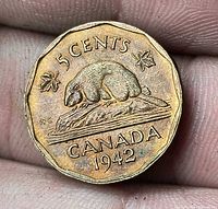 Reverse showing beaver, denomination, date