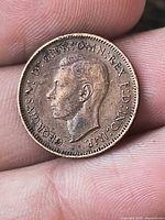 Obverse showing George VI portrait and legend
