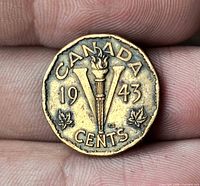 Reverse showing torch, large V, date, Canada legend