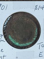Obverse of 1901 Canadian large cent in flip