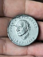 Obverse with Sir John A. Macdonald portrait and 1867-1873 dates