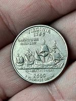 Reverse showing Virginia Jamestown tall ships design