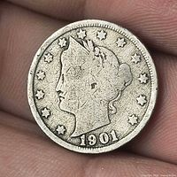 Obverse showing 1901 date and Liberty head