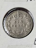 Reverse side showing crown, wreath, denomination and date 1909