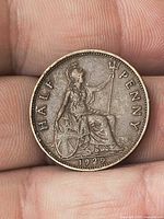 Reverse view showing Britannia design and 1929 date