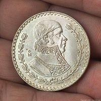 Obverse showing José María Morelos bust and mint mark
