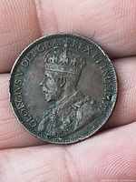 Obverse showing King George V bust and legend