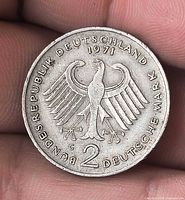 Reverse with eagle, year 1971, denomination