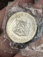 Obverse showing London Ontario coat of arms text