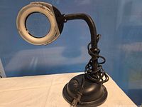 Full view of magnifier lamp front with ring light