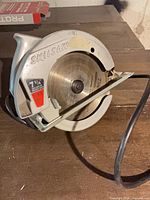 Front view of Skilsaw 7-1/4" circular saw showing branding, blade size label, and power cord