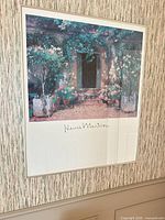 Full view of framed Henri Martin print on wall