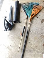 Toro blower-vac with both tubes and handle visible