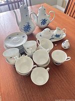 Full set displayed on table