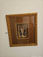 Front view of framed wall art