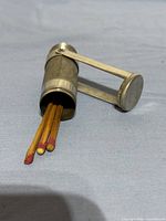 Match safe open showing matches inside