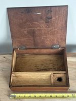 Open desk showing interior compartments and overall condition