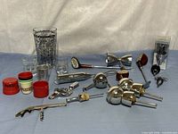 Group view of all bar accessories laid out