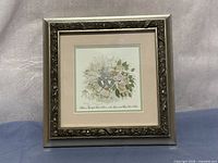 Front view of framed art print