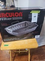 boxed Circulon Premier Professional roaster with rack