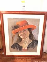 Full view of framed portrait painting