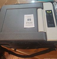 Top view of F40C4TMP fridge showing control panel and logo