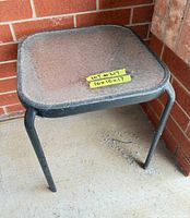 Full view of square outdoor table