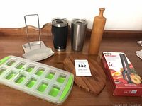 All items grouped on countertop