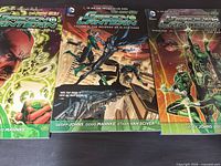 Front covers of the three Green Lantern New 52 trade paperbacks