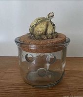 Glass garlic keeper jar assembled