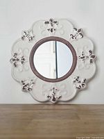 Front view showing entire mirror face, frame design and coloration