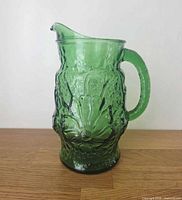 Full right-side view of green Rainflower pitcher