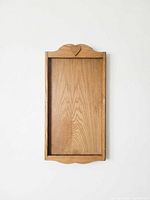 Front view showing recessed area, scalloped edges, heart accent