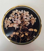 Full view of round pressed flower wall hanging