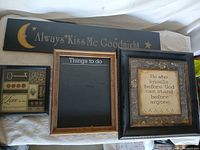 Overview showing all four wall decor pieces