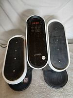 top view showing entire Westionc under-desk elliptical with two footpads and control console