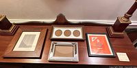 Top view of four assorted frames arranged side by side