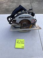 Black & Decker corded circular saw with 6.5-inch blade shown on table