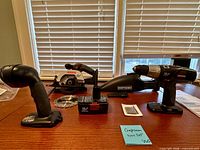 All Craftsman cordless tools and accessories arranged on table