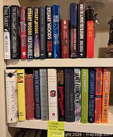 All books lined on two shelves