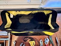 Interior top view of Voyager canvas tool bag