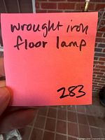 sticky note with lot info