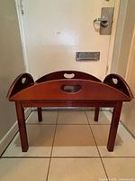 Table with tray sides raised, showing overall appearance