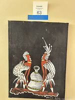Front view of the acrylic painting on wall