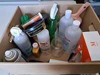 Box overview with all household items