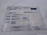 Full view of measurement template board front side