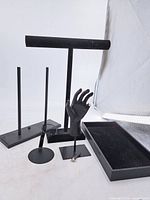 all six display pieces arranged together