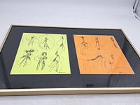 Both drawings mounted in single frame