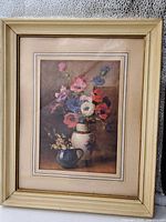 Full view of framed floral print