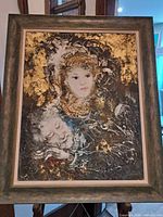 full view of framed portrait painting